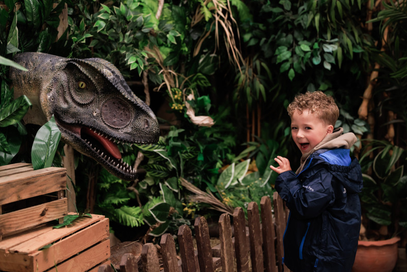 Kid with dino