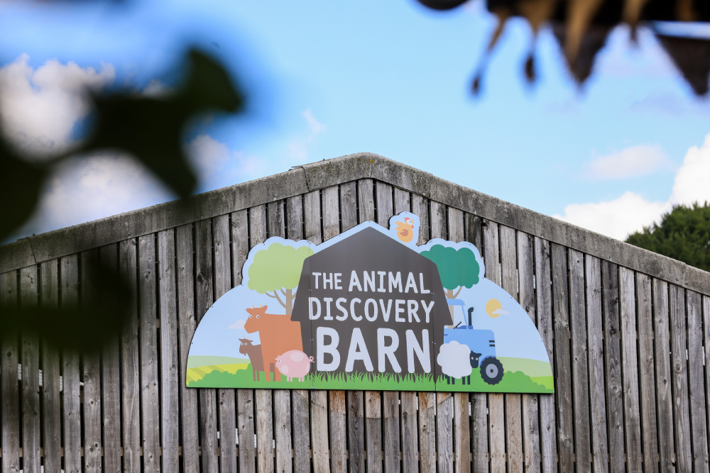 The animal discovery barn sign