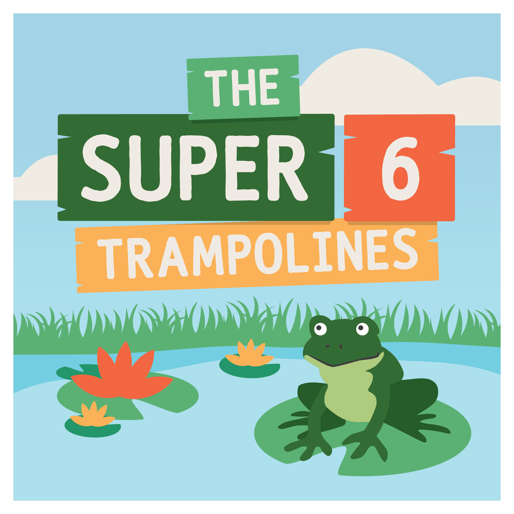 The Super 6 Trampolines Logo