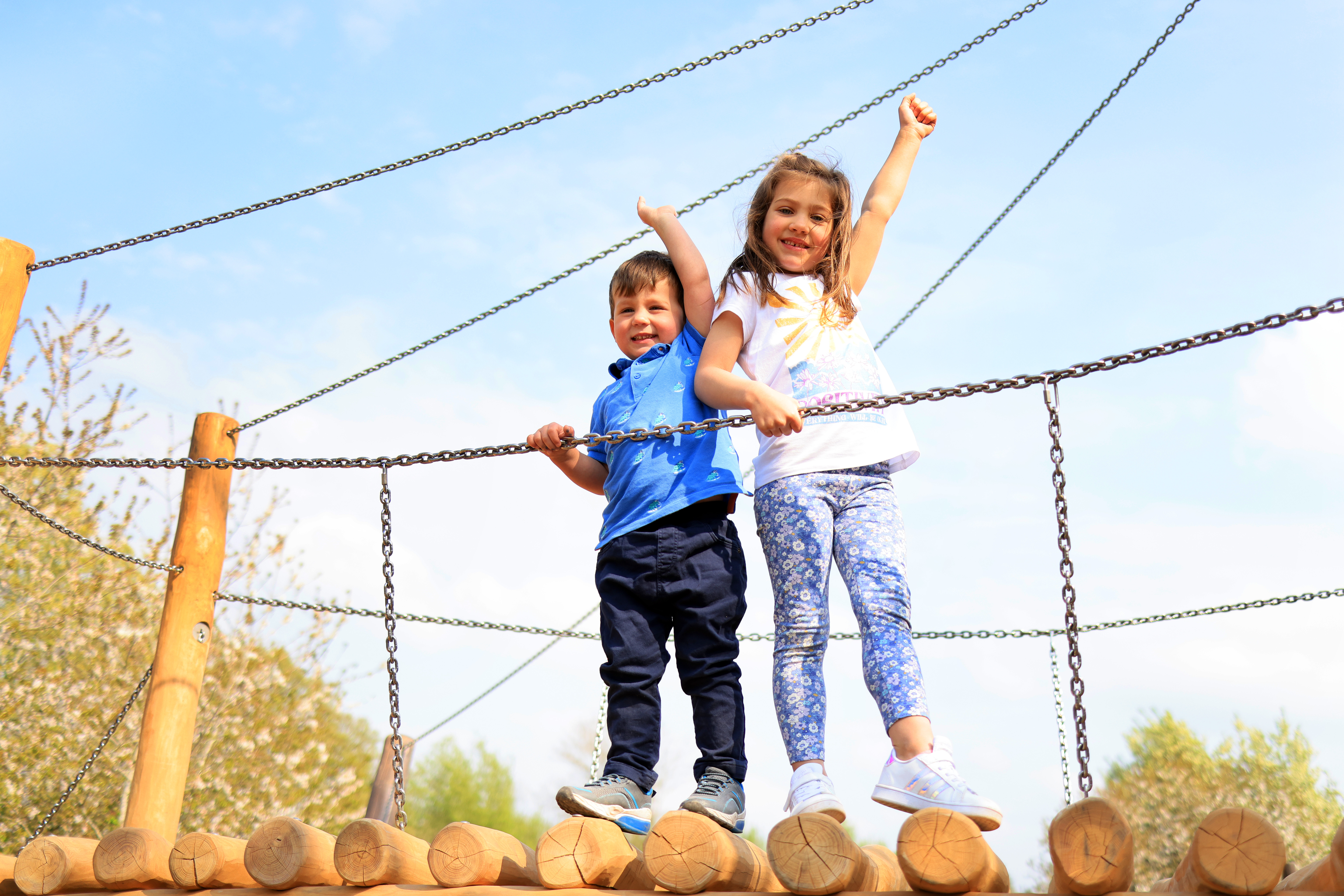 Enjoying the outdoor play