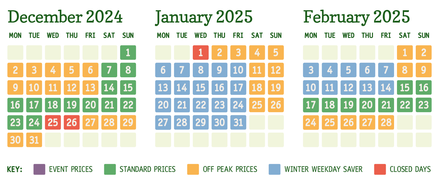 Pricing Calendar