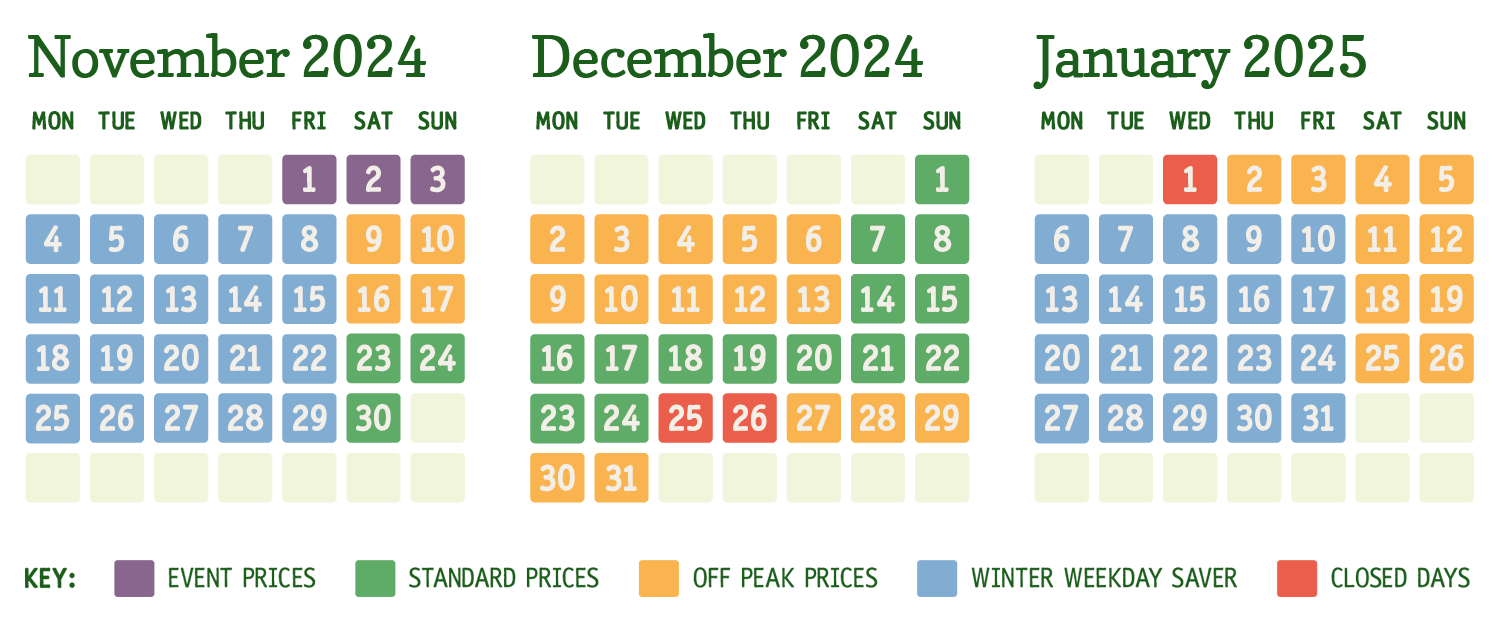 Pricing Calendar